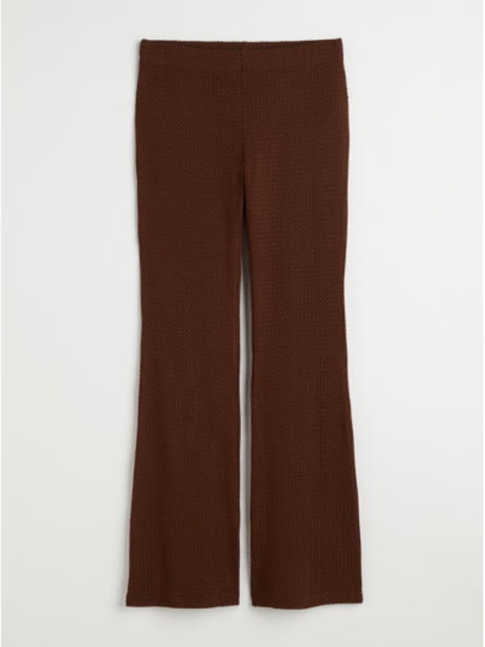 H&M boho chocolate brown crochet pants NWT